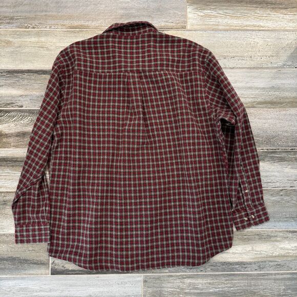 Outdoor Exchange XL Flannel Red Grey Black Warm Button Down Shirt Front Pockets - Picture 6 of 6